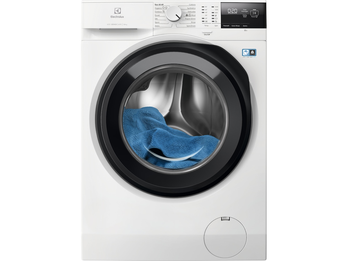 Electrolux 600 SensiCare tvättmaskin (vit/svart) Tvättmaskin