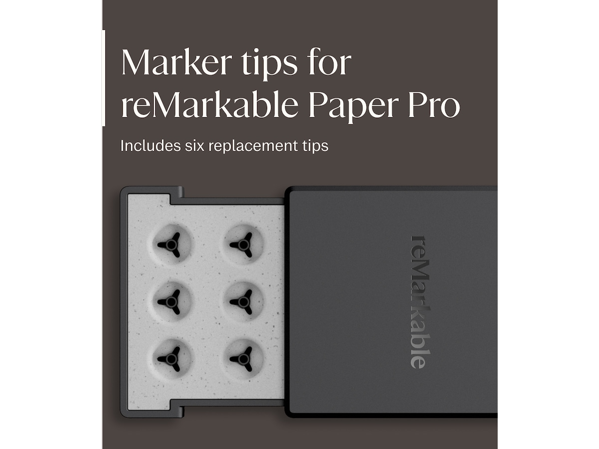 reMarkable Paper Pro Marker spetsar, 6-pack (svart) Tillbehör till digitala anteckningsblock