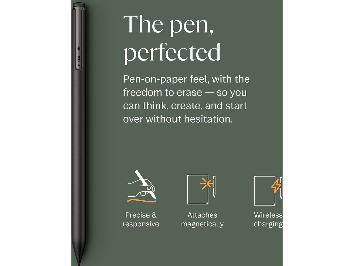 reMarkable Paper Pro 11,8" 64GB inkl. Marker Plus och Book Folio (basalt) Digitala anteckningsblock