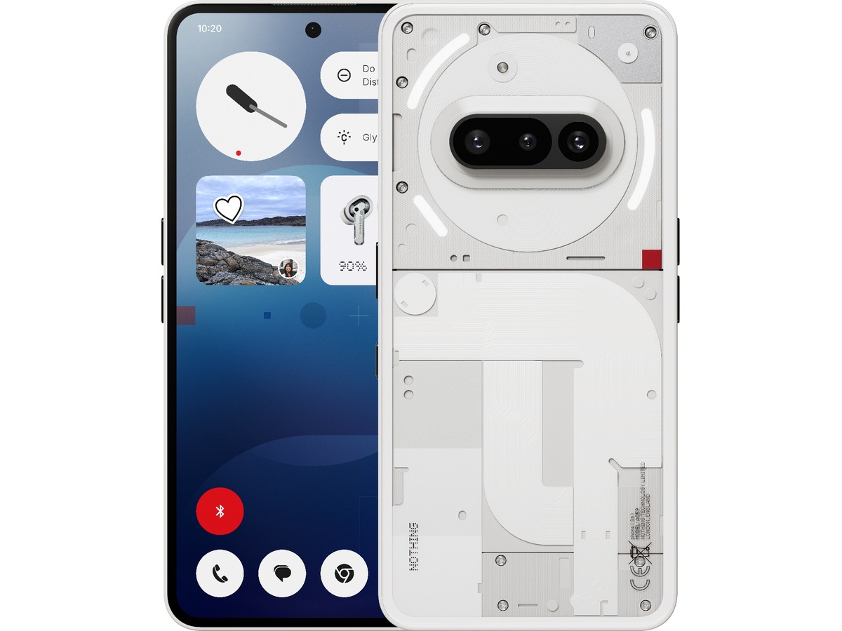 Nothing Phone (3a) 128GB (vit) -B-Grade Demo mobiltelefoner