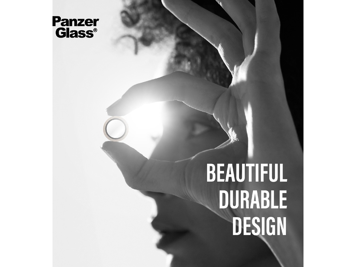PanzerGlass iPhone 17 Pro / 17 Pro Max / 16 Pro / 16 Pro Max Hoops Linsskydd (glitter gold) Skärmskydd