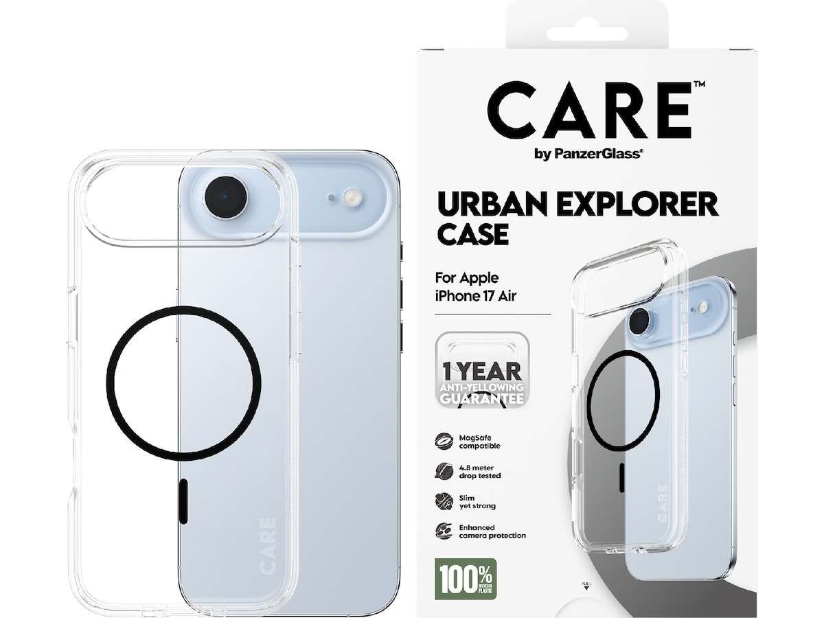 PanzerGlass CARE iPhone Air Urban Explorer skal (transparent/svart) Skydd