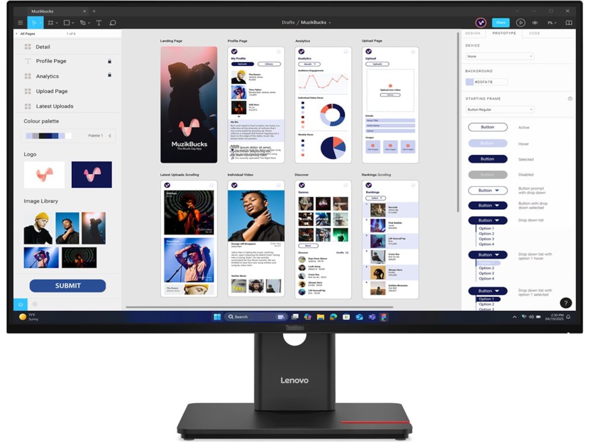 Lenovo 32" 4K skärm ThinkVision T32UD-40 Datorskärm
