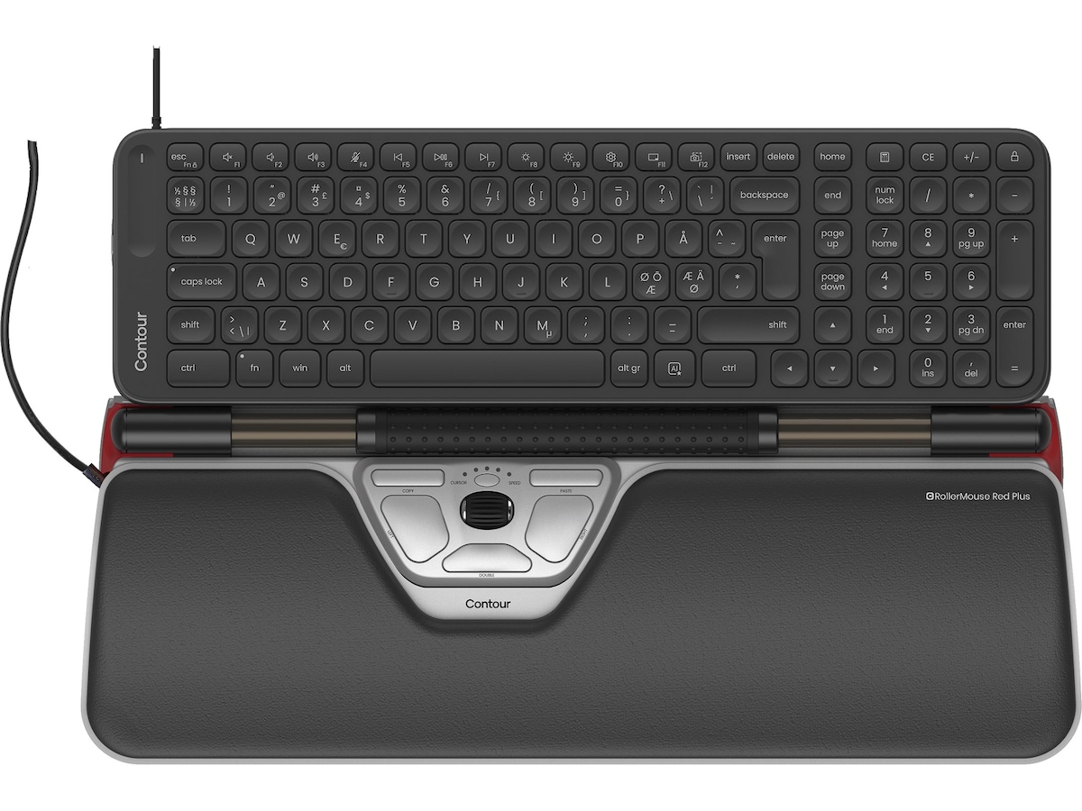 Contour Balance Mid-Size Rollermouse Red Combo Trådbunden - Ergonomi ...
