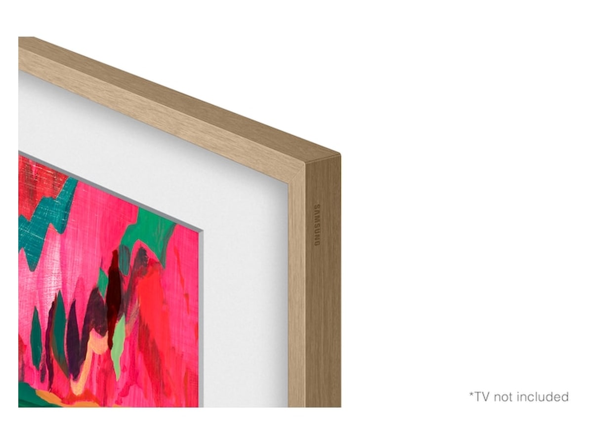 Samsung 85" ram till The Frame och The Frame Pro (2021-2025, Beige Wood/Teak) TV-ram & tillbehör