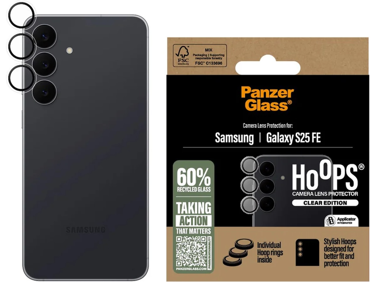 PanzerGlass Galaxy S25 FE Hoops Linsskydd (transparent) Skärmskydd