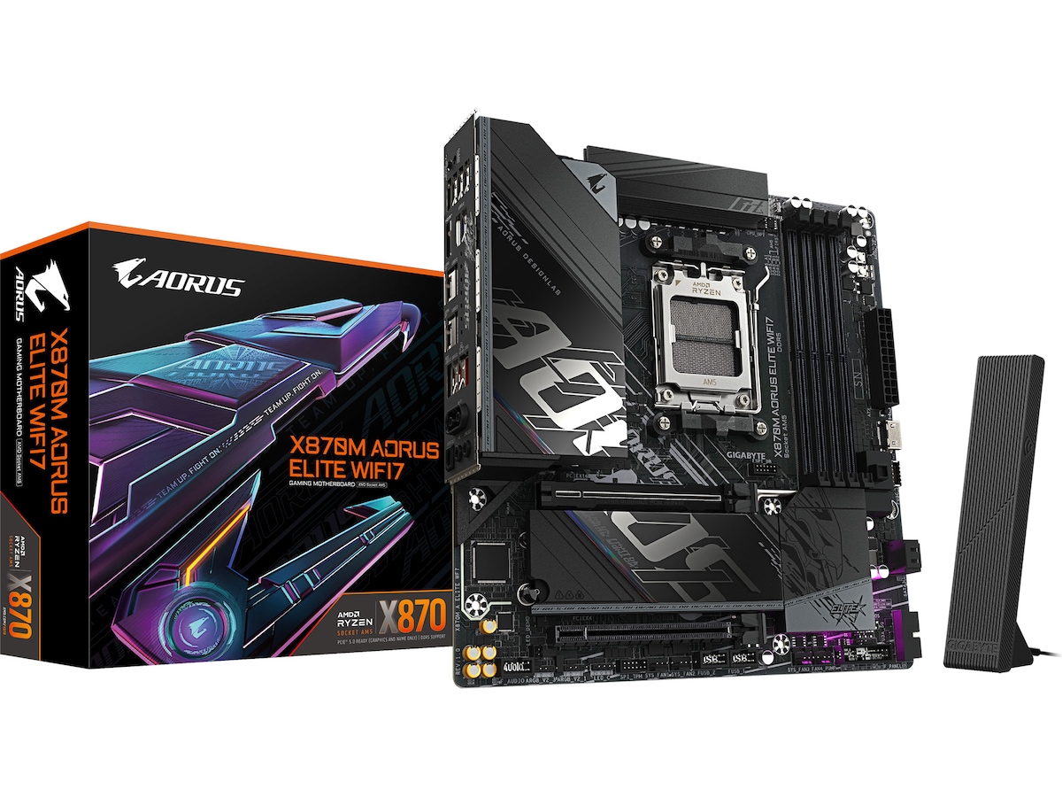Gigabyte X870M AORUS ELITE WIFI7 Moderkort AMD Socket