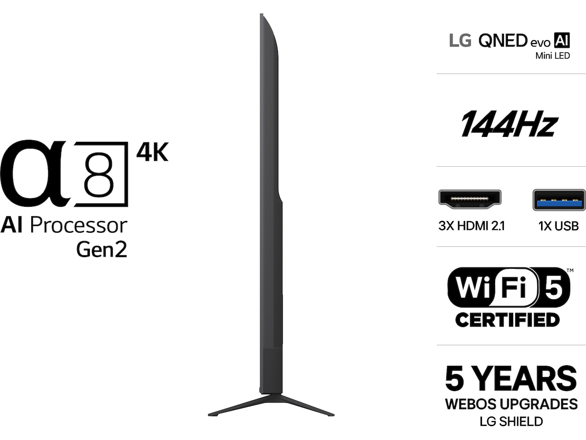 LG 85'' QNED 82B6A MiniLED 4K TV (2026) Över 80 tums TV