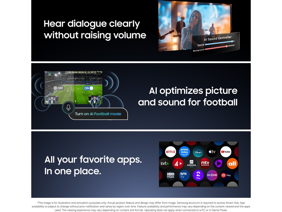 Samsung 50" QN82H Neo QLED 4K Mini LED Smart-TV (2026) 50 - 59 tums TV