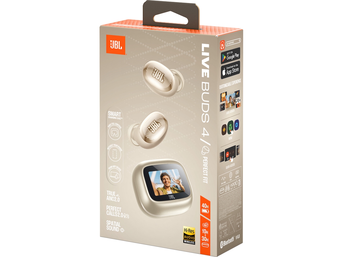 JBL LIVE BUDS 4 trådlösa öronproppar med ANC (champagne) In-ear hörlurar