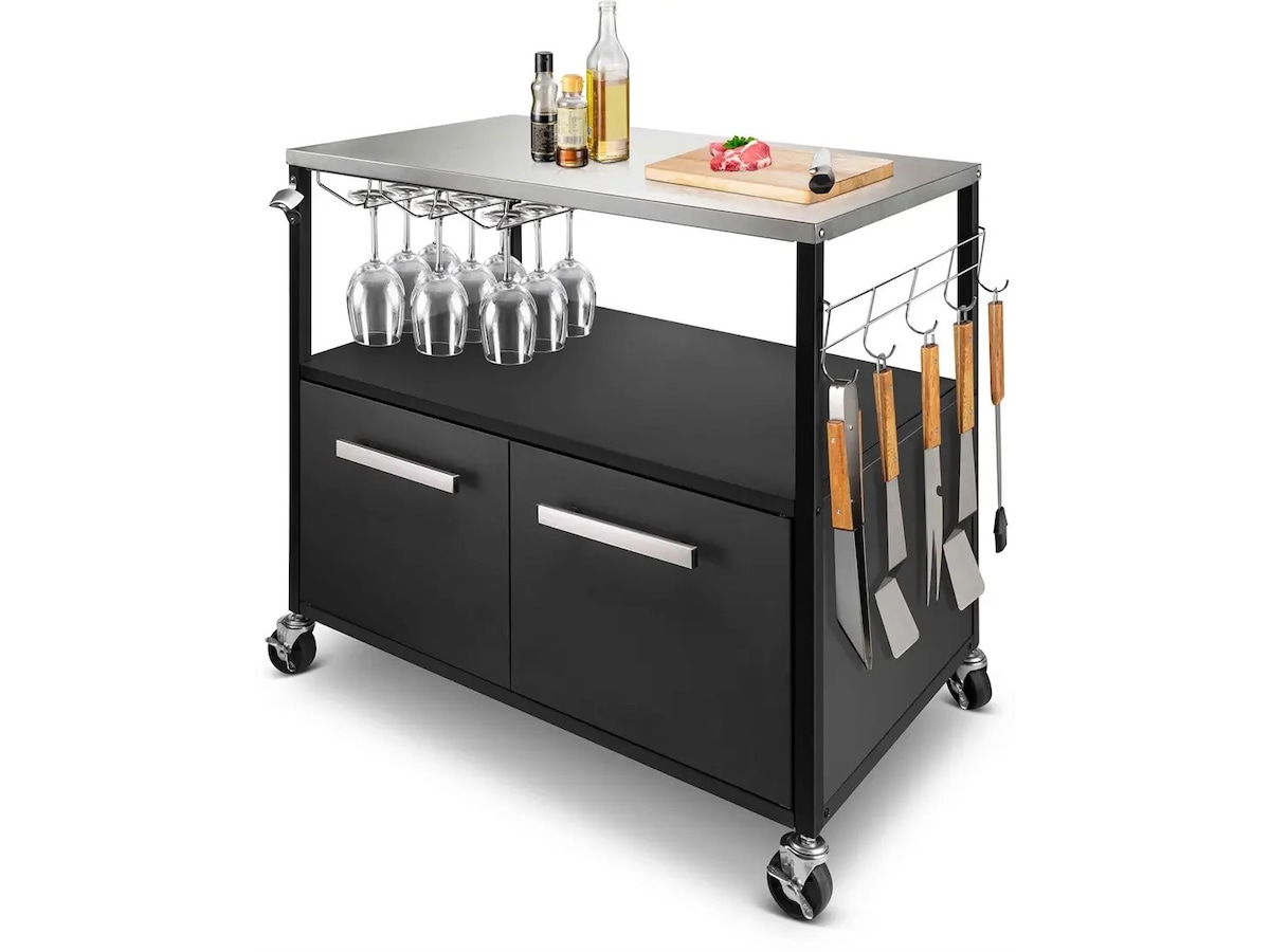 Austin and Barbeque sidobord till uteköket med gott om förvaringsutrymme Utomhusgrillvagnar