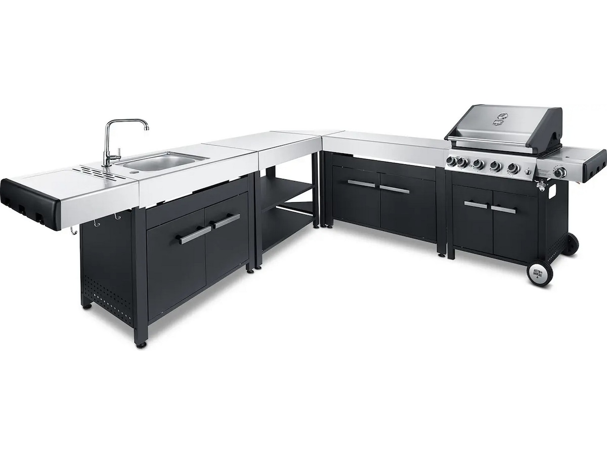 Austin and Barbeque Gasolgrill med flera brännare och funktioner Utomhusgrillar