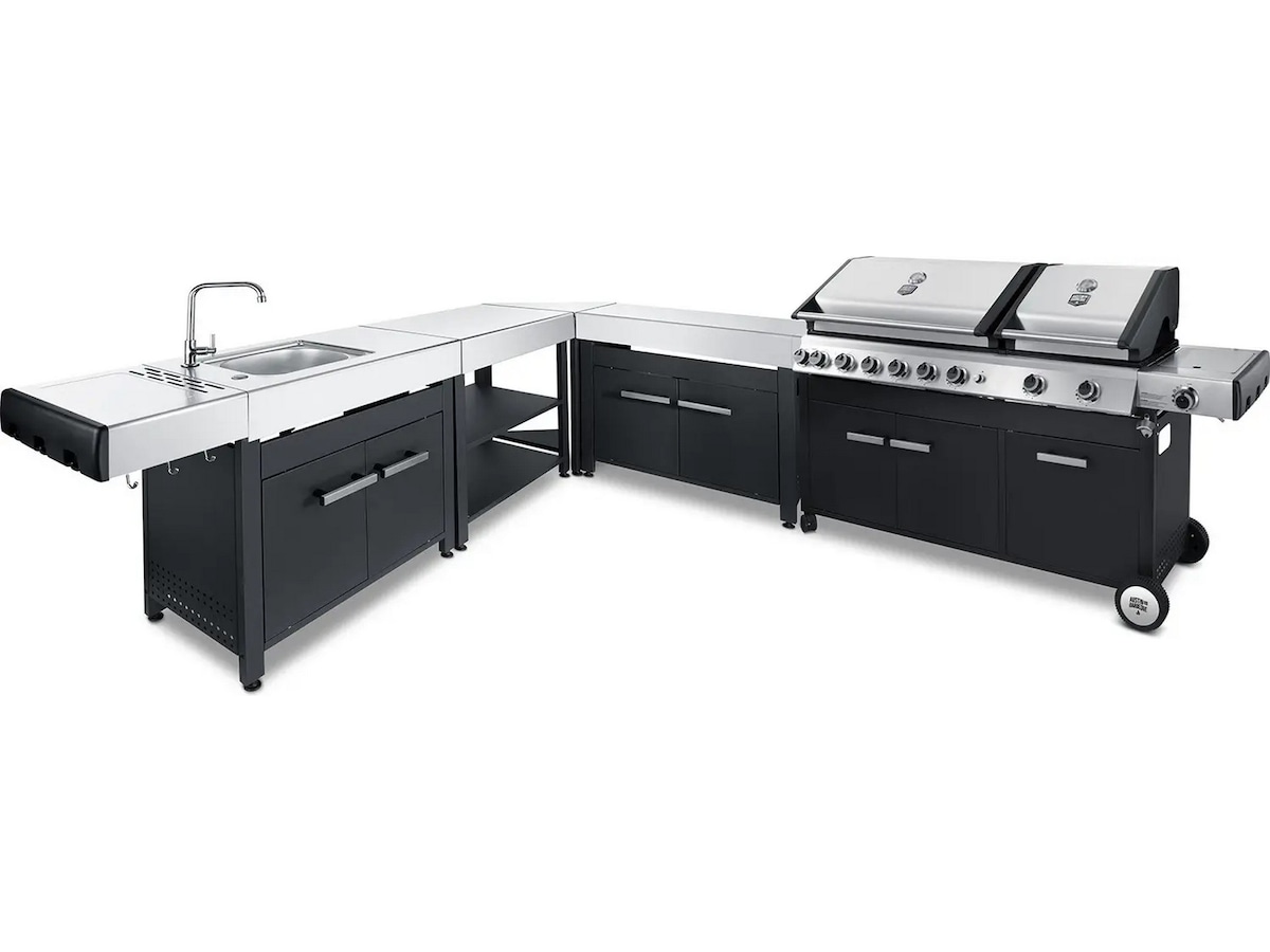 Austin and Barbeque Gasolgrill med 8 + 2 brännare & funktioner Utomhusgrillar