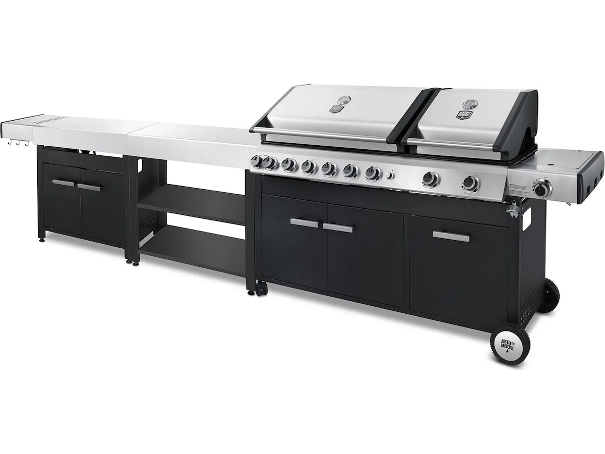 Austin and Barbeque Gasolgrill med 8 + 2 brännare & funktioner Utomhusgrillar