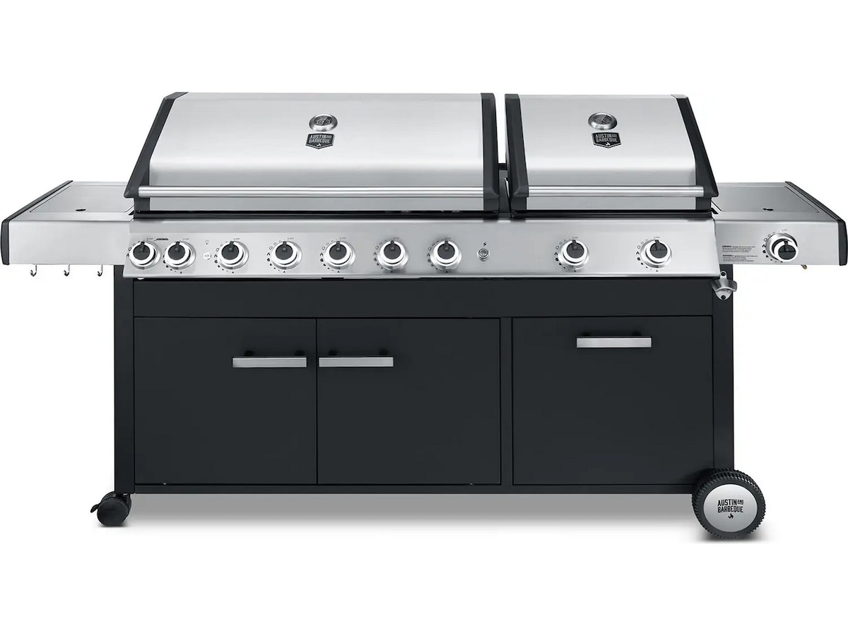 Austin and Barbeque Gasolgrill med 8 + 2 brännare & funktioner Utomhusgrillar