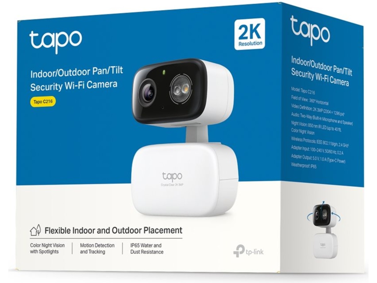 TP-Link Tapo C216 2K utomhusövervakningskamera - 2-pack Övervakningskamera
