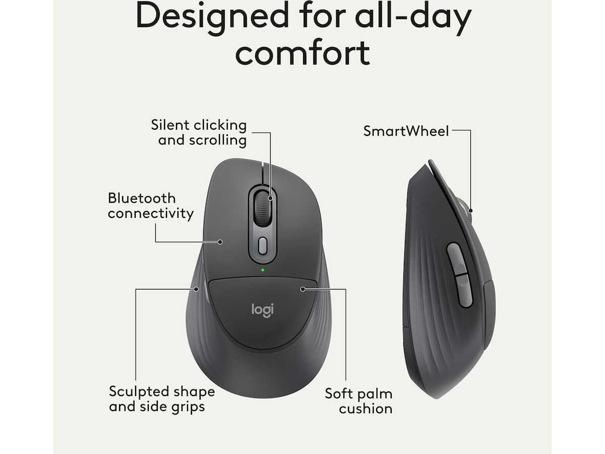 Logitech Signature Comfort M850 L trådlös mus Mus