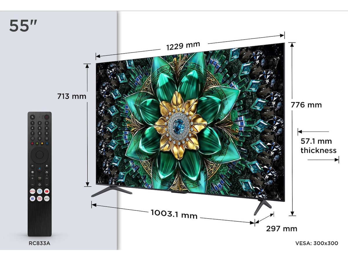 TCL 55" Q6C Premium QD-MiniLED TV (2026) 50 - 59 tums TV