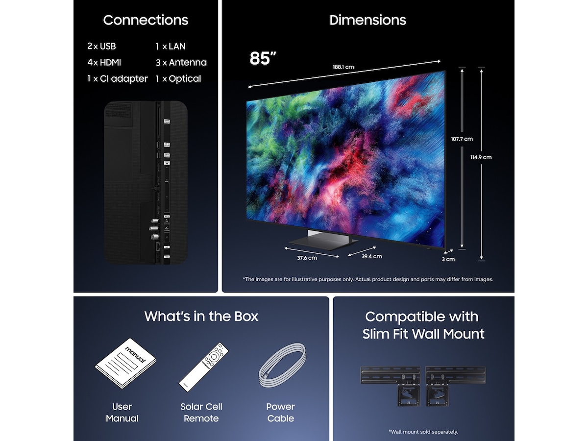 Samsung 85" R95H Micro RGB 4K Smart-TV (2026) Över 80 tums TV