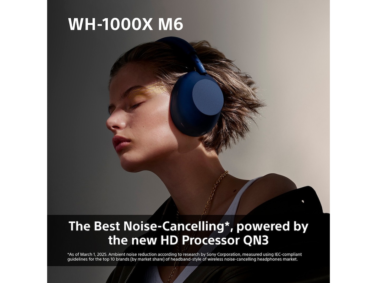 Sony WH-1000XM6 trådlösa hörlurar, over-ear (svart) + Sony WH-CH520 Hörlurar