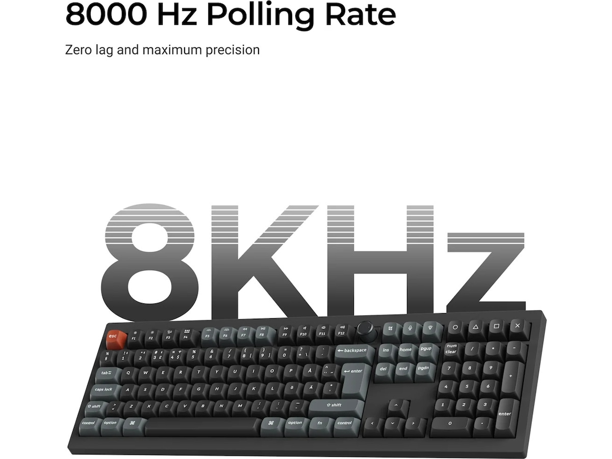 Keychron V6 Ultra 100% 8K Brown Trådlöst gamingtangentbord Gamingtangentbord