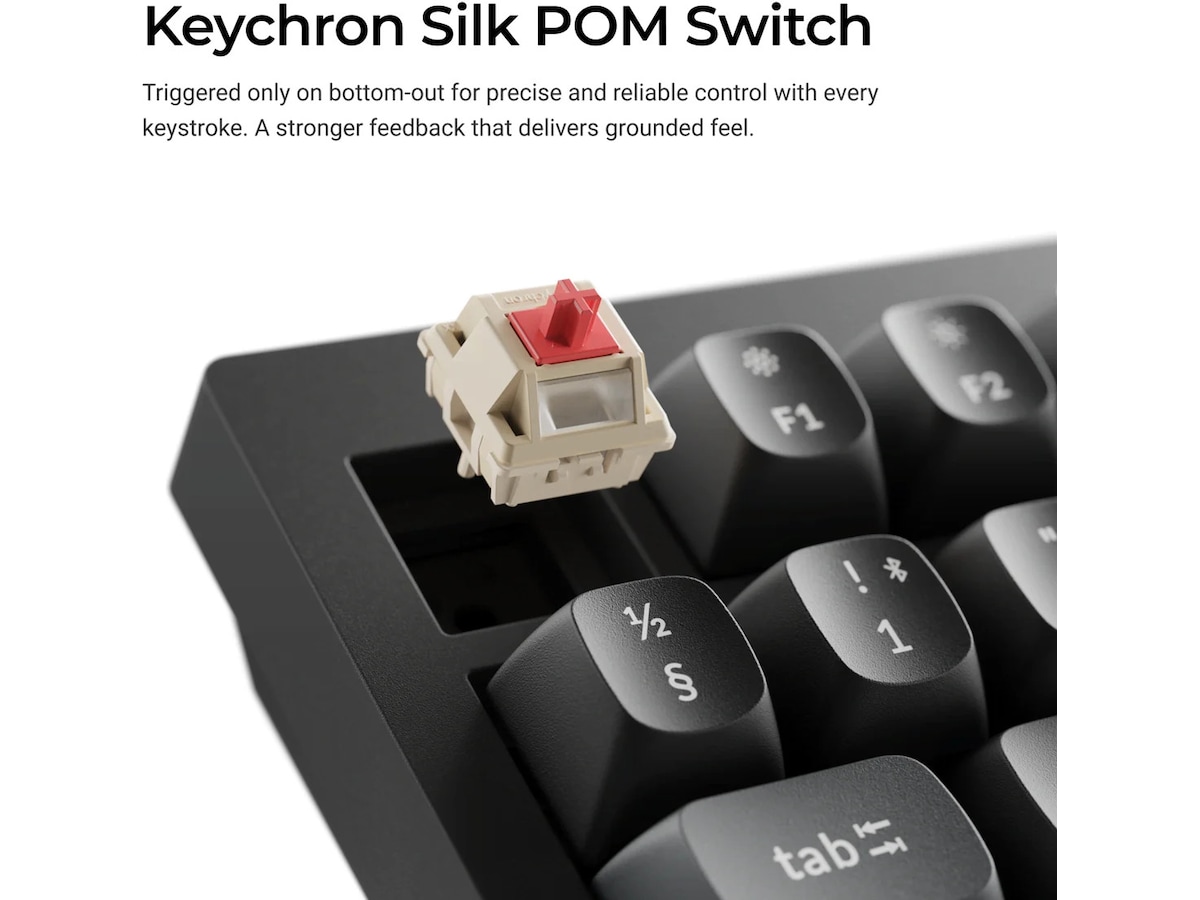 Keychron V1 Ultra 75% 8K Red Trådlöst Gamingtangentbord Gamingtangentbord