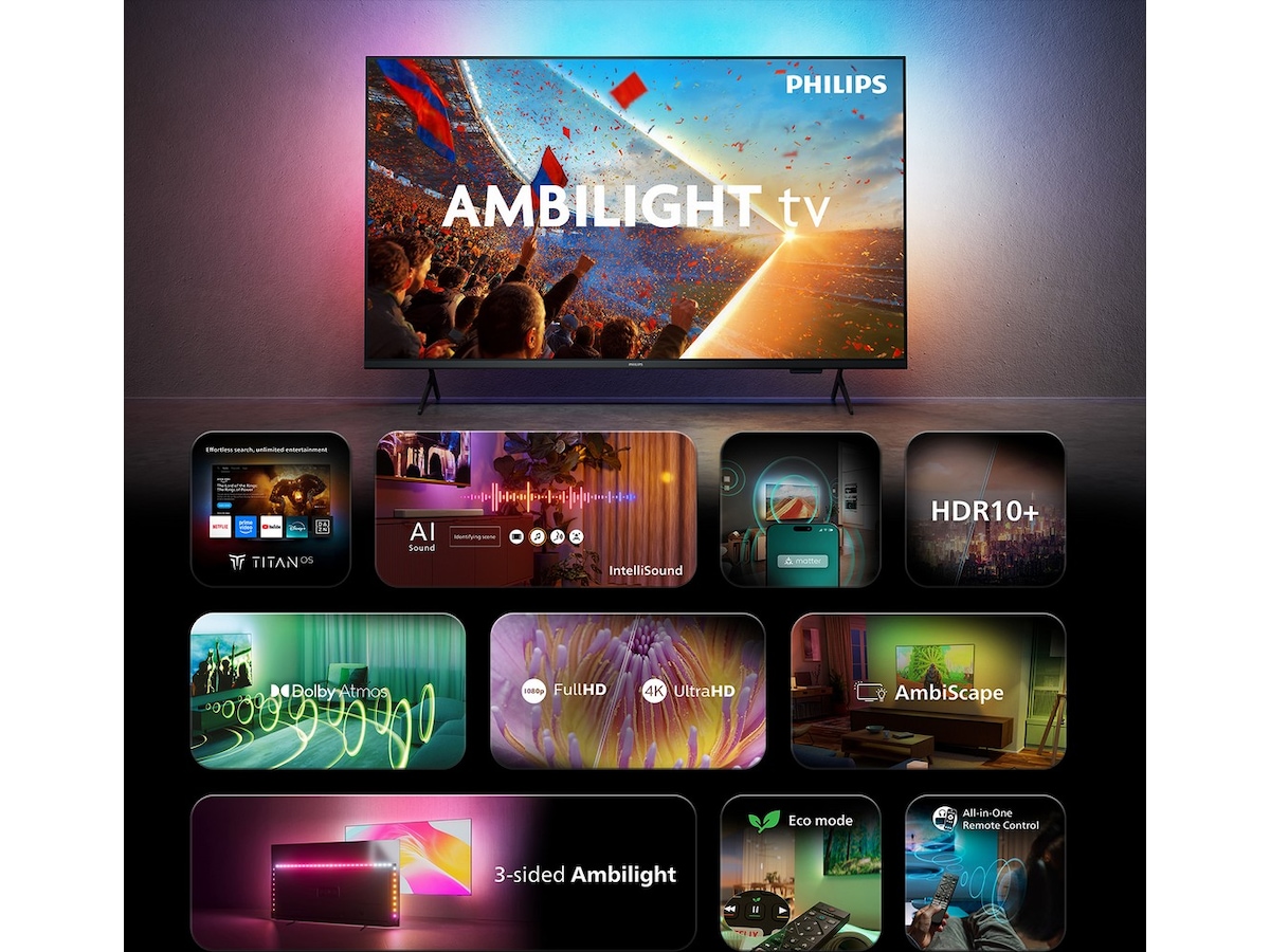 Philips 65'' PUS8001 4K Ambilight LED Smart TV (2026) 60 - 69 tums TV