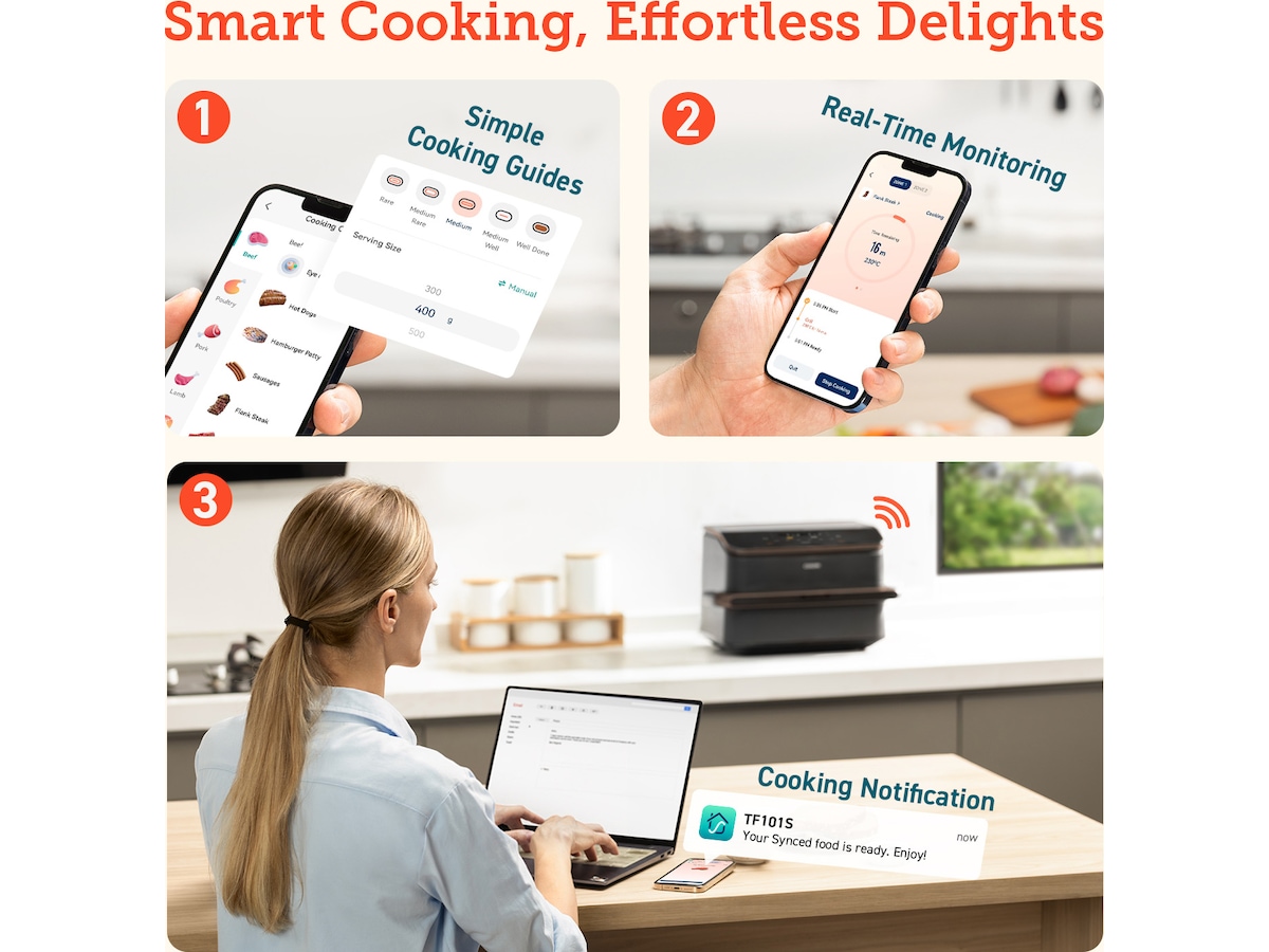 Cosori Dual Blaze TwinFry Ceramic 10 L Smart Air Fryer Airfryer