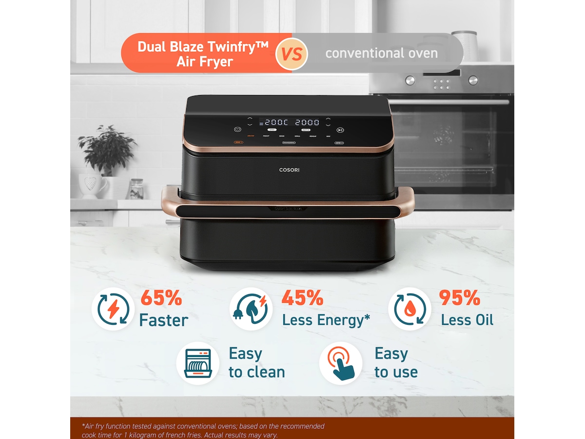 Cosori Dual Blaze TwinFry Ceramic 10 L Smart Air Fryer Airfryer