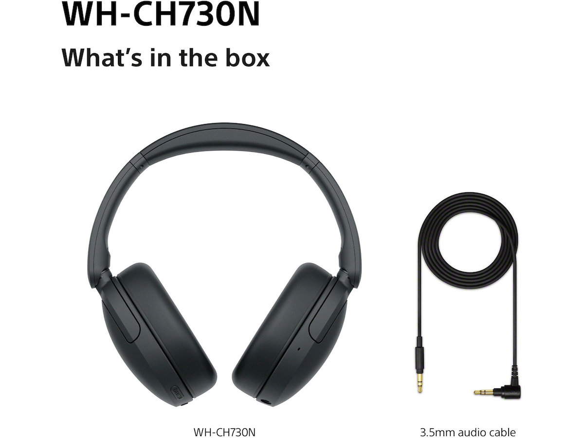 Sony WH-CH730N trådlösa brusreducerande hörlurar (svart) Hörlurar
