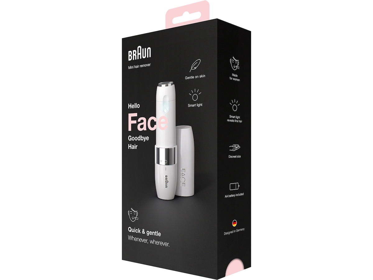 Face mini hårborttagare FS1000 med smartlight, vit Epilator & IPL-hårborttagning