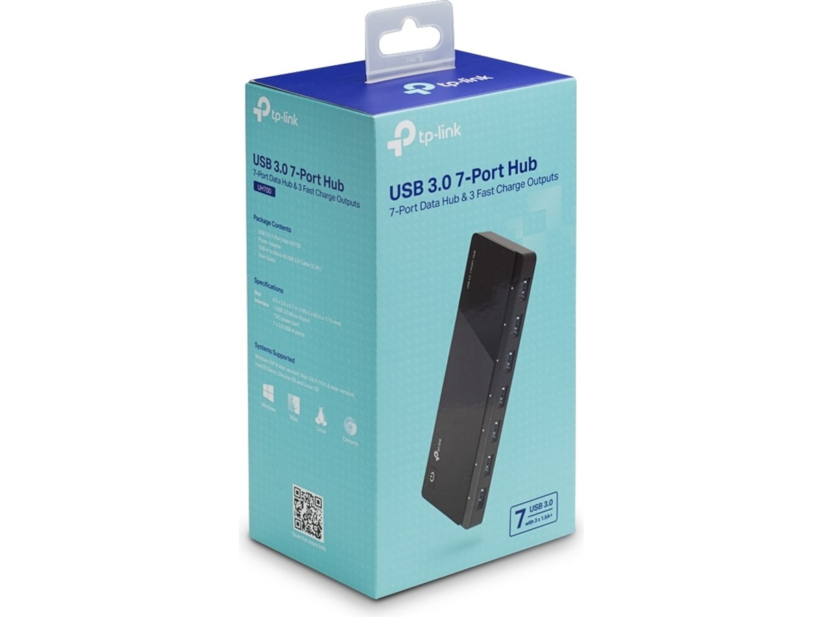 TP-Link UH700 USB 3.0 7-Port Hub Dockningsstation och USB-hub