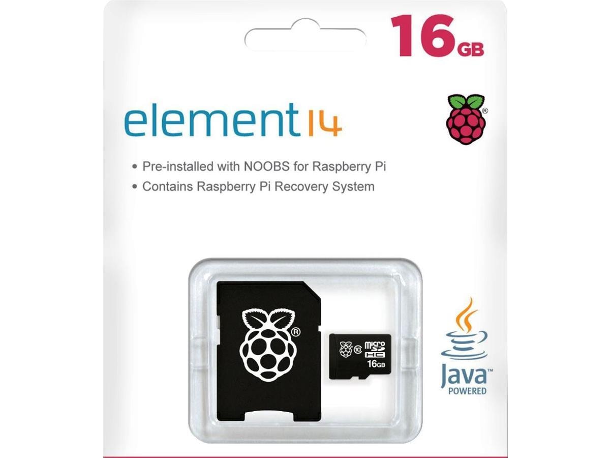 Raspberry Pi NOOBS 16GB Tillbehör