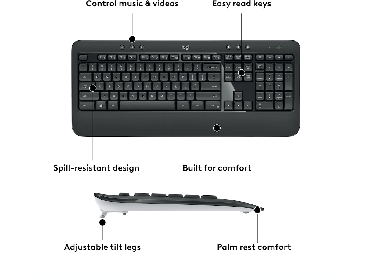 Logitech MK540 Advanced Combo Trådlös Mus & tangentbord -combo-paket