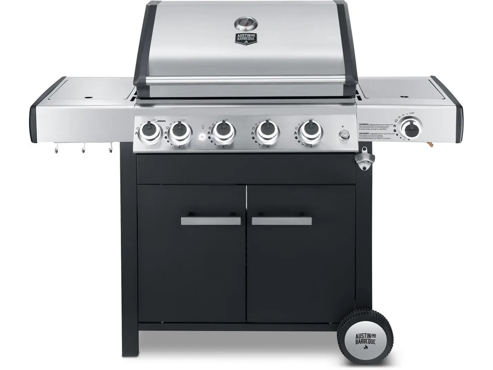 Austin and Barbeque Gasolgrill med flera brännare och funktioner Utomhusgrillar