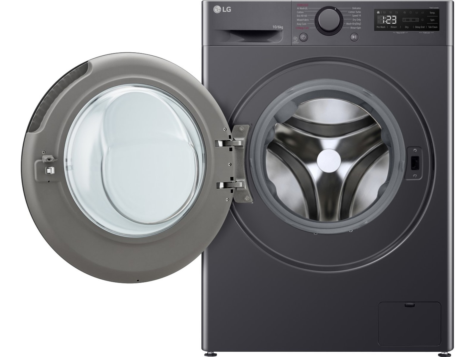 LG F4Y5RRPYJ tvätt-/torrkombimaskin (svart) Kombinerad tvättmaskin och torktumlare