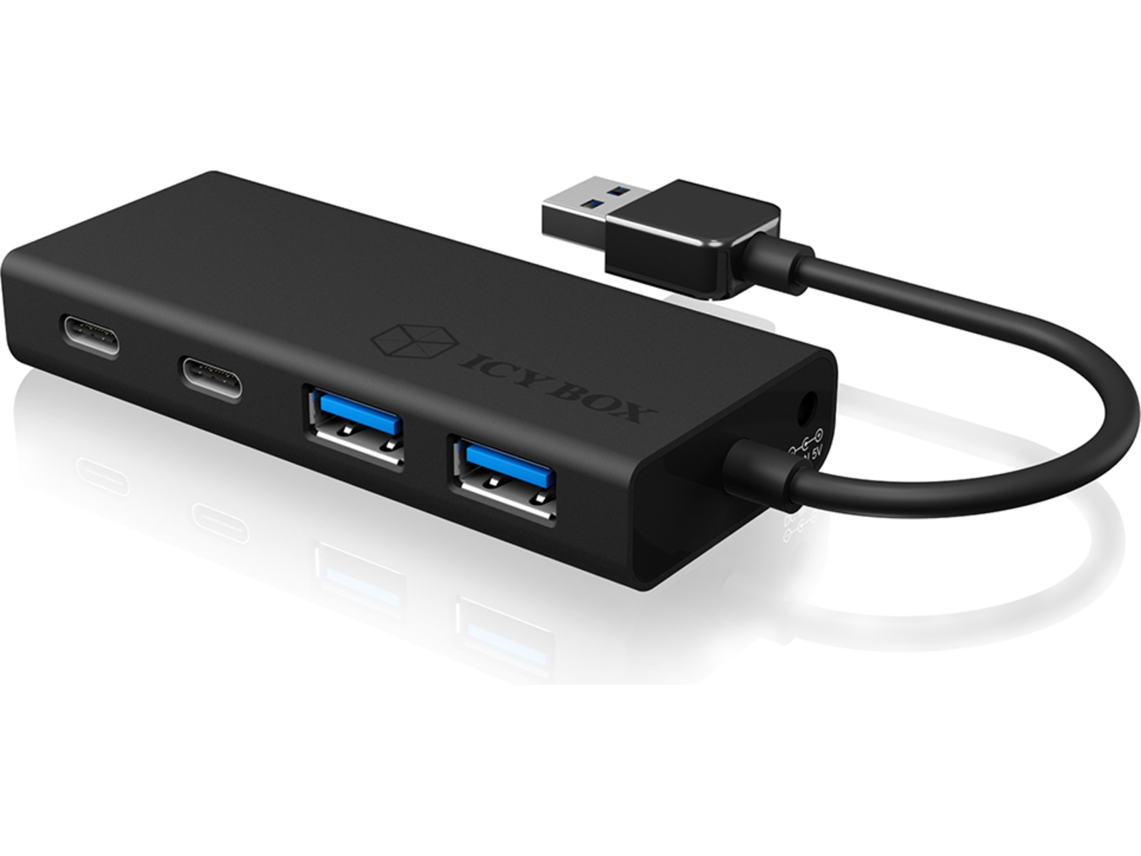 ICY BOX USB-A Hub Dockningsstation och USB-hub