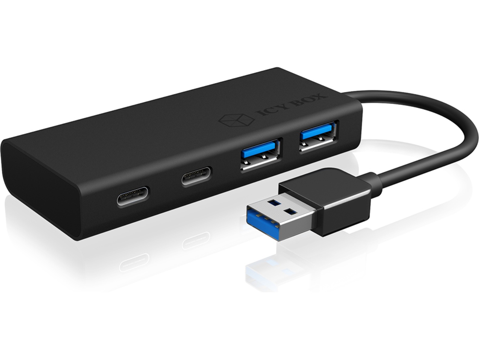 ICY BOX USB-A Hub Dockningsstation och USB-hub