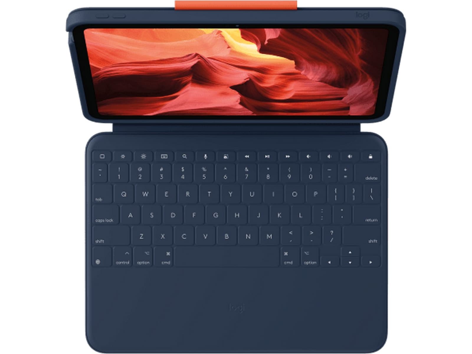 Logitech iPad 10,9" / 11" Rugged Combo 4 Tangentbordsfodral (blå) Tangentbord och pennor