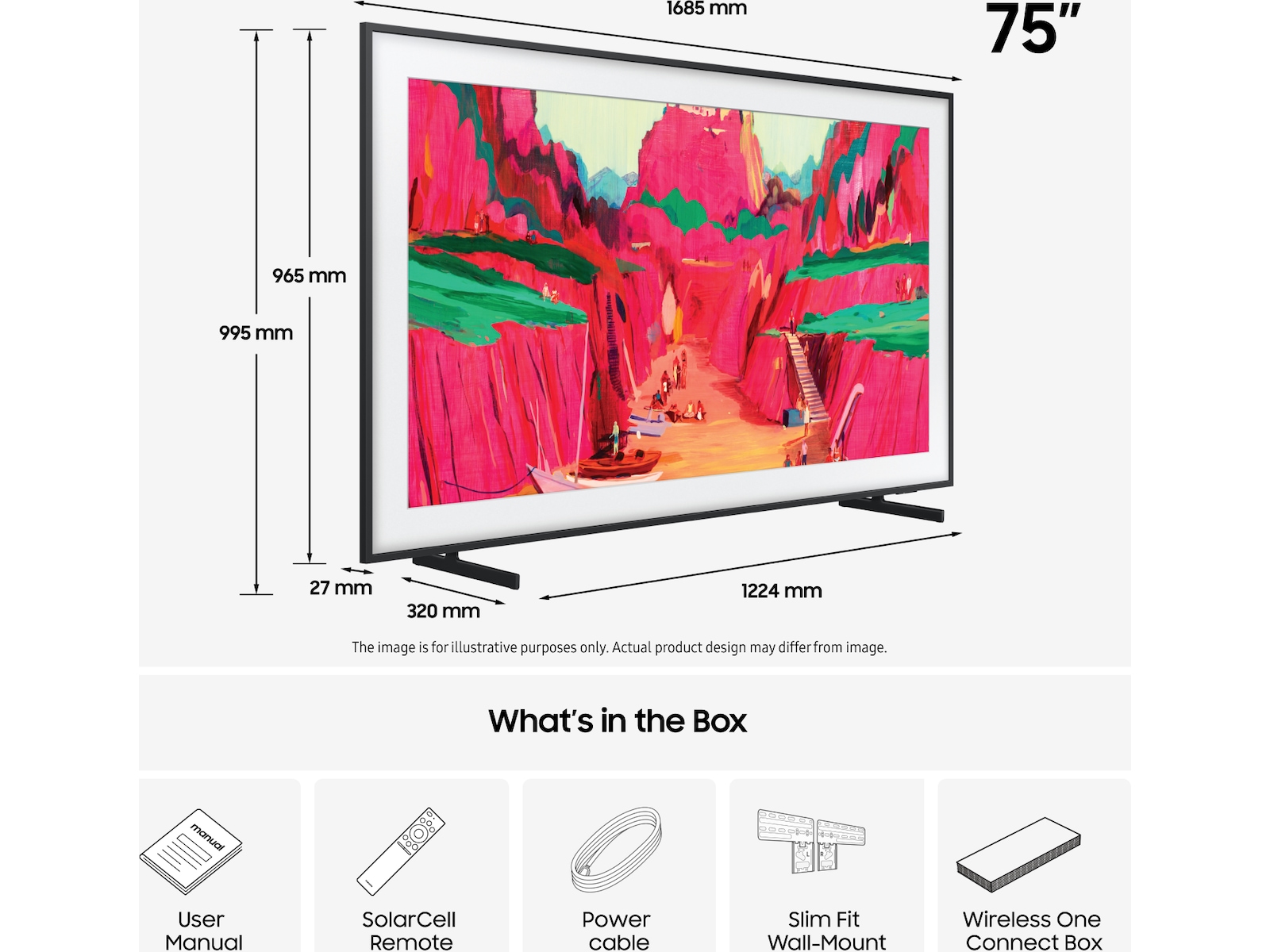 Samsung 75" The Frame Pro LS03FW Neo QLED 4K Smart TV (2025) 70 - 79 tums TV
