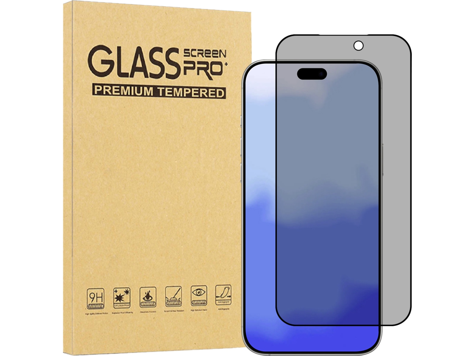 iiglo iPhone 17 Pro Privacy skärmskydd Skärmskydd