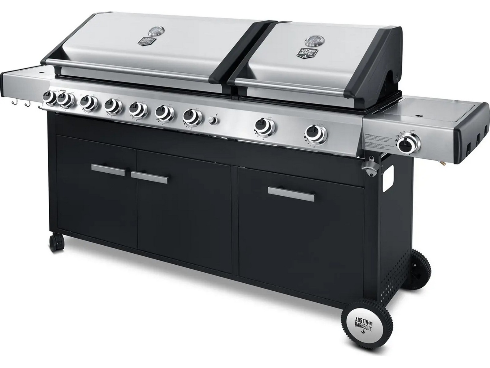 Austin and Barbeque Gasolgrill med 8 + 2 brännare & funktioner Utomhusgrillar