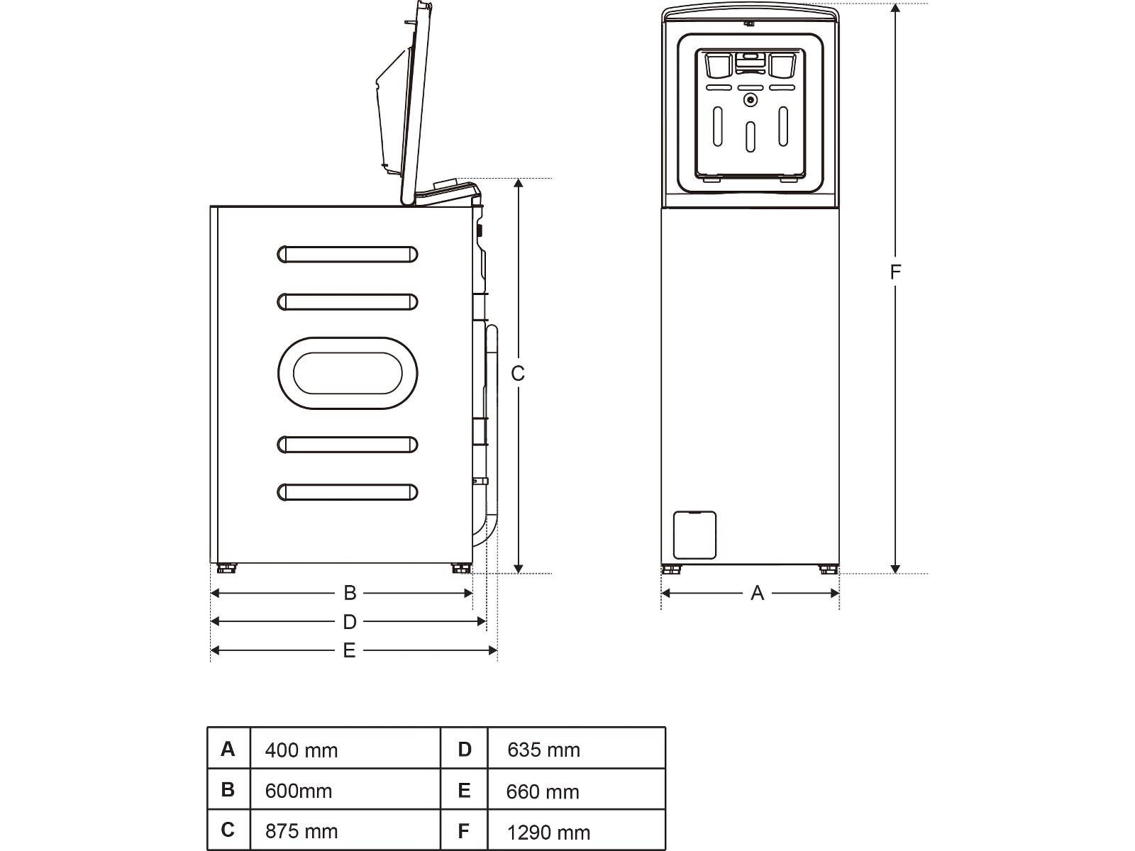 Avant WMT8WH1 Toppmatad tvättmaskin (vit) Tvättmaskin