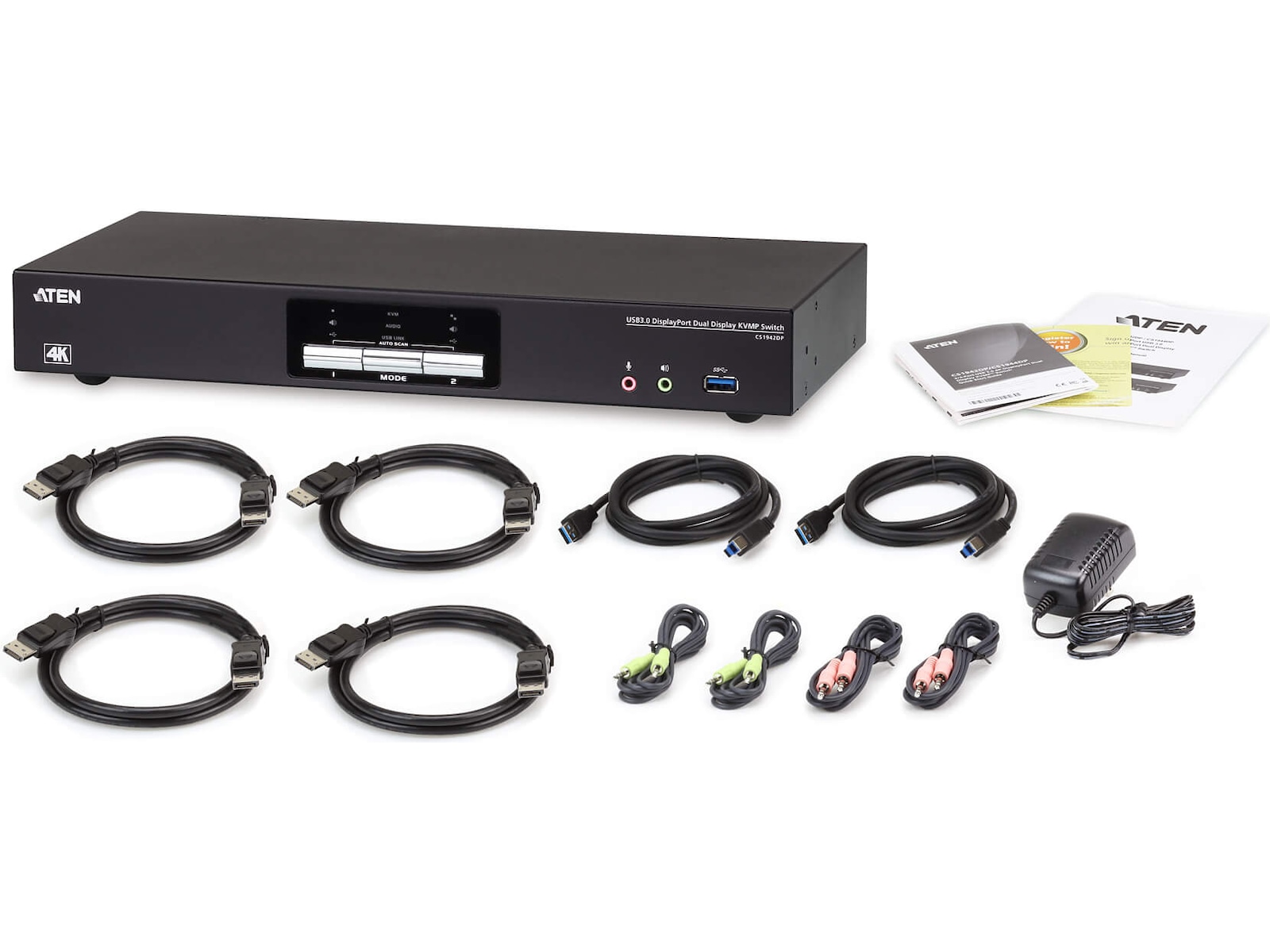 Aten KVM 2-PC 1 användare CS1942DP Dockningsstation och USB-hub
