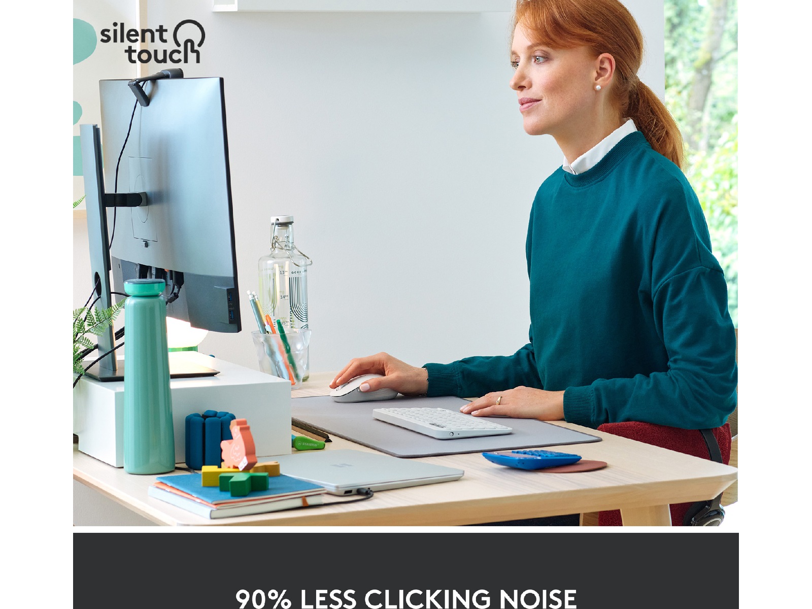 Logitech Signature M650 Medium  trådlös mus Offwhite Mus