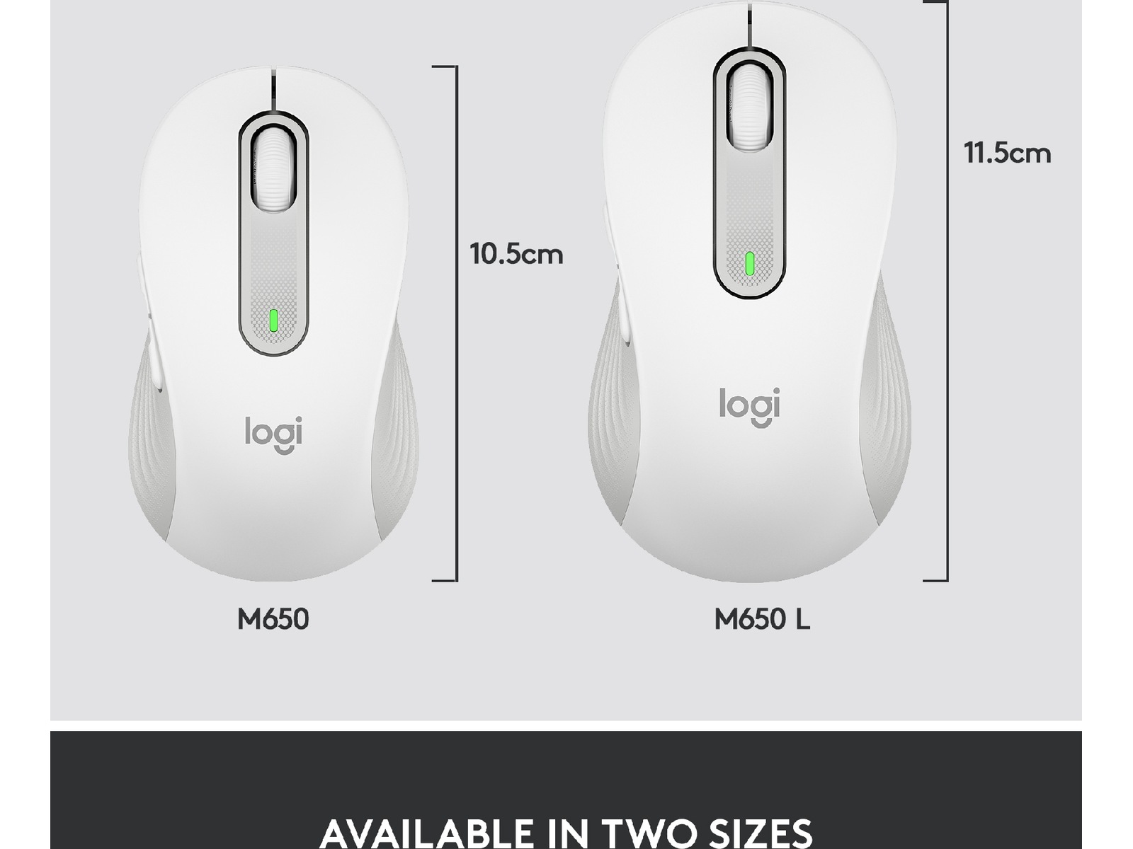 Logitech Signature M650 Medium  trådlös mus Offwhite Mus