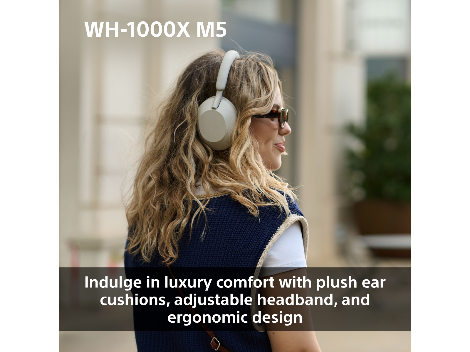 Sony WH-1000XM5 trådlösa hörlurar, Over-Ear (blå) Hörlurar