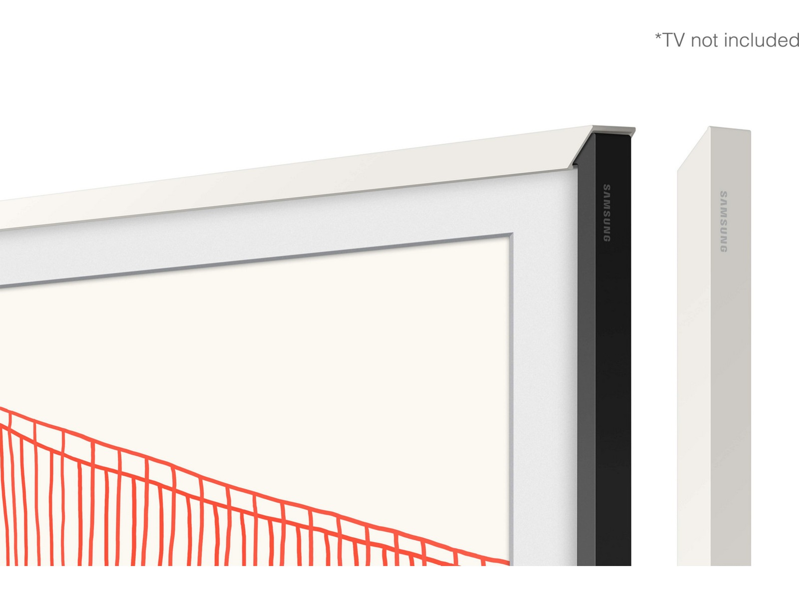 Samsung 55" ram till The Frame (2021-2025, vit) TV-ram & tillbehör