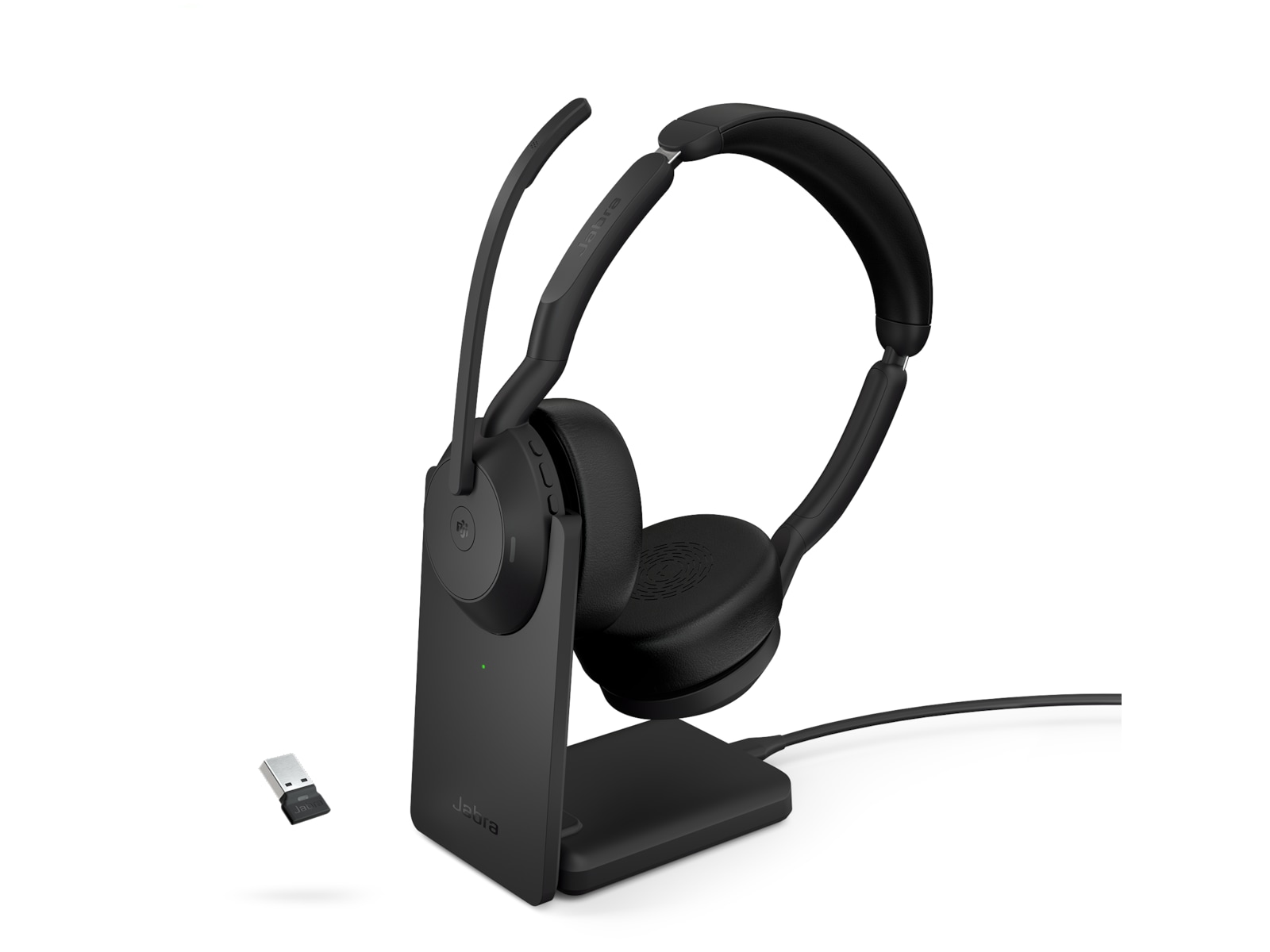 Jabra Evolve2 55 Link380a MS Teams Stereo Stand Headset trådlöst