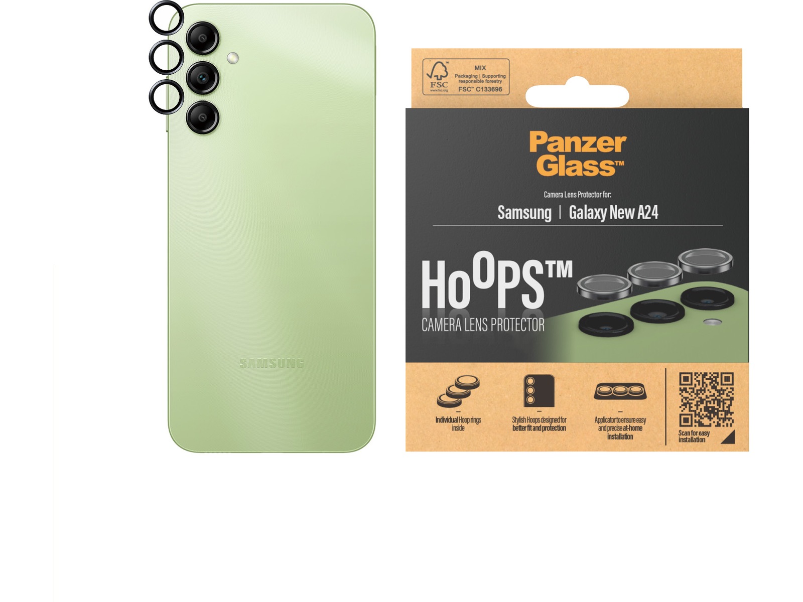 PanzerGlass Galaxy A25 Hoops Linsskydd Skärmskydd